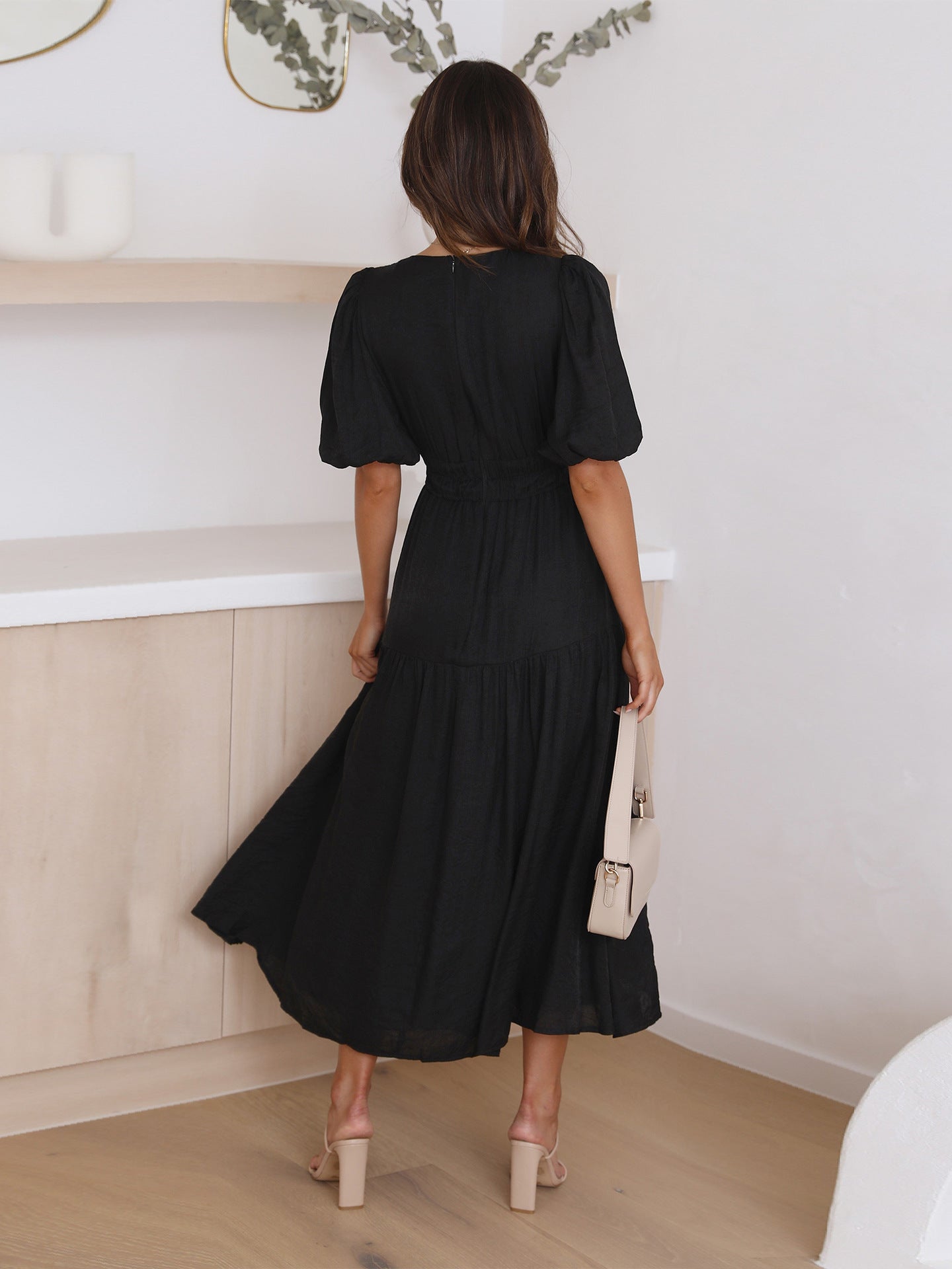 Bethany | Puff Sleeves Dress