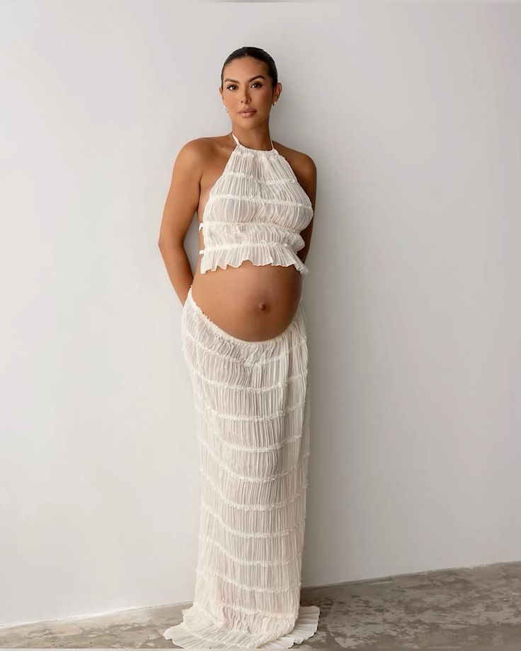 Beatrice | Maternity Bohemian Ruffle Set