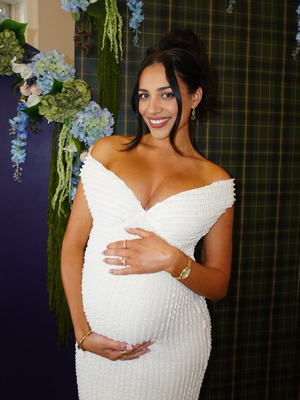 Althea | Maternity Elegant Backless Maxi Dress