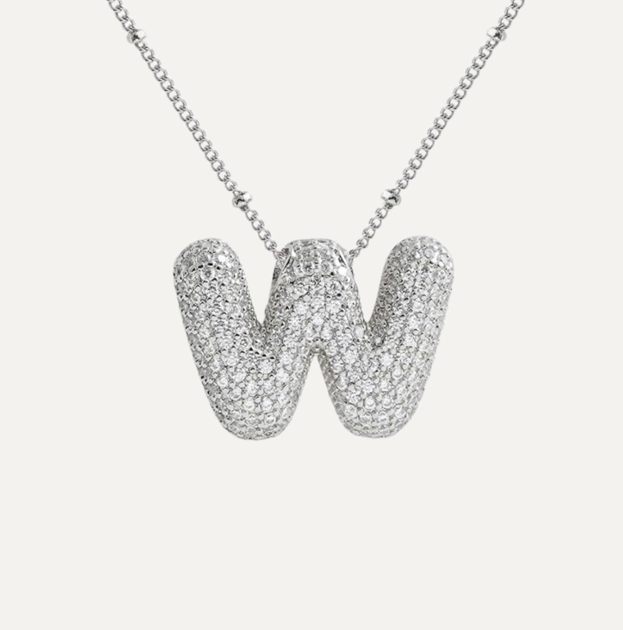 Savannah | Diamond Bubble Letter Necklace