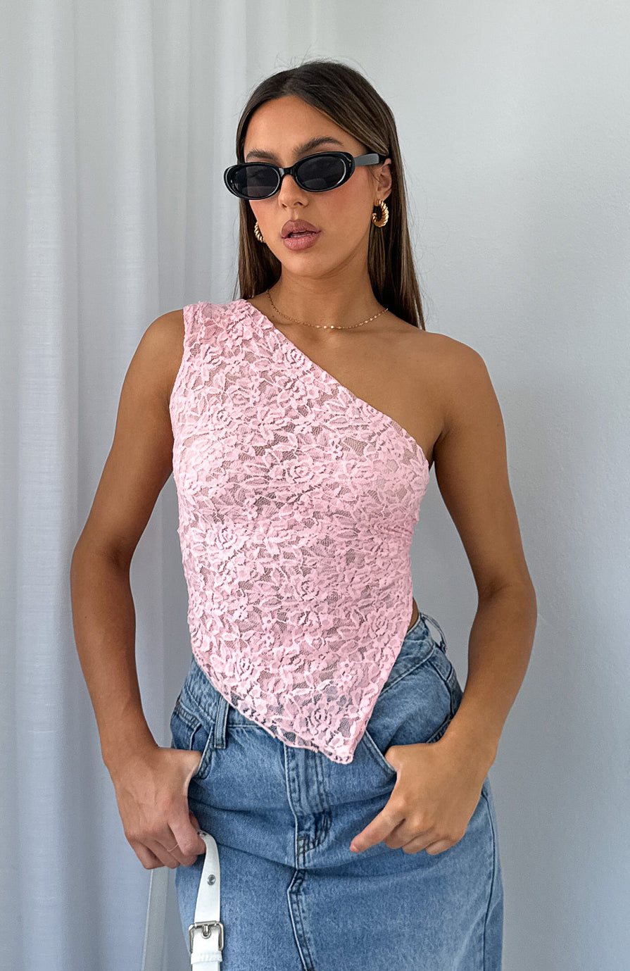 Jolie | One Shoulder Lace Top