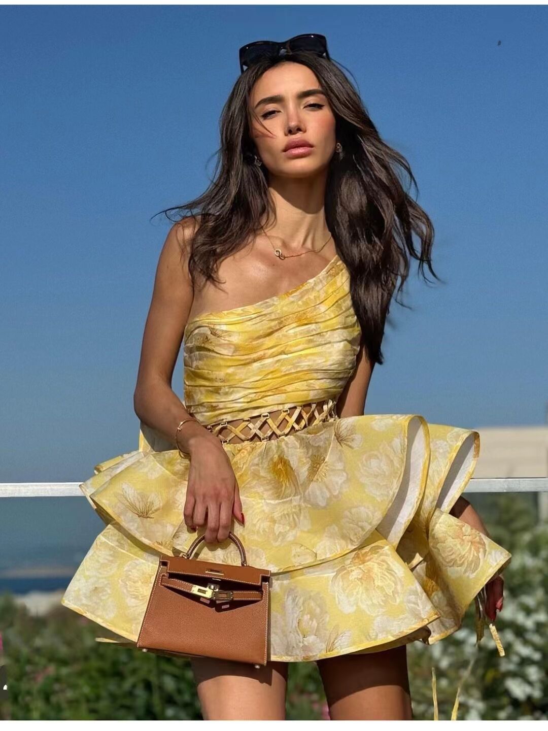 Daphne | Floral One Shoulder Mini Dress