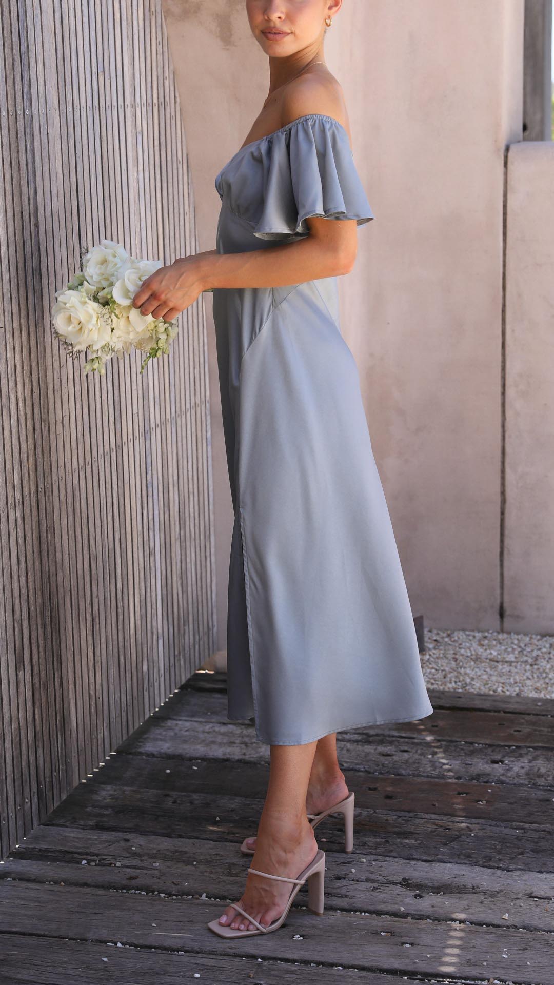 Nalani | Butterfly Sleeve Off-Shoulder Maxi Dress