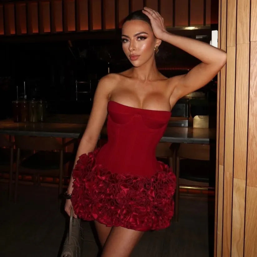 Jayla | Elegant Strapless Corset Mini Dress