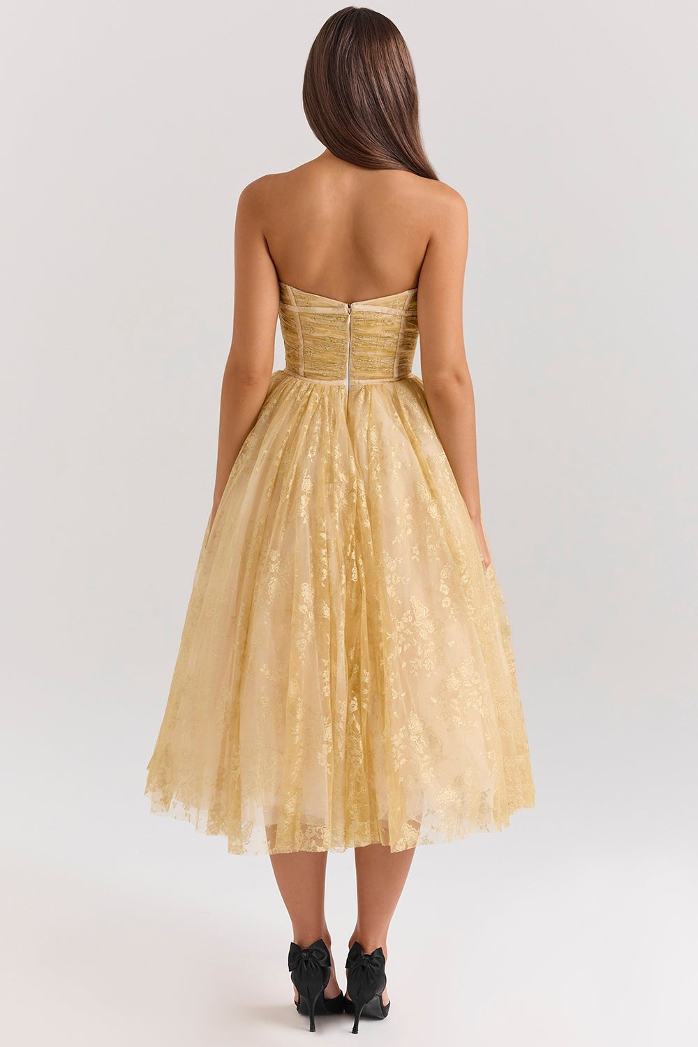 Millie | Golden Corset Dress