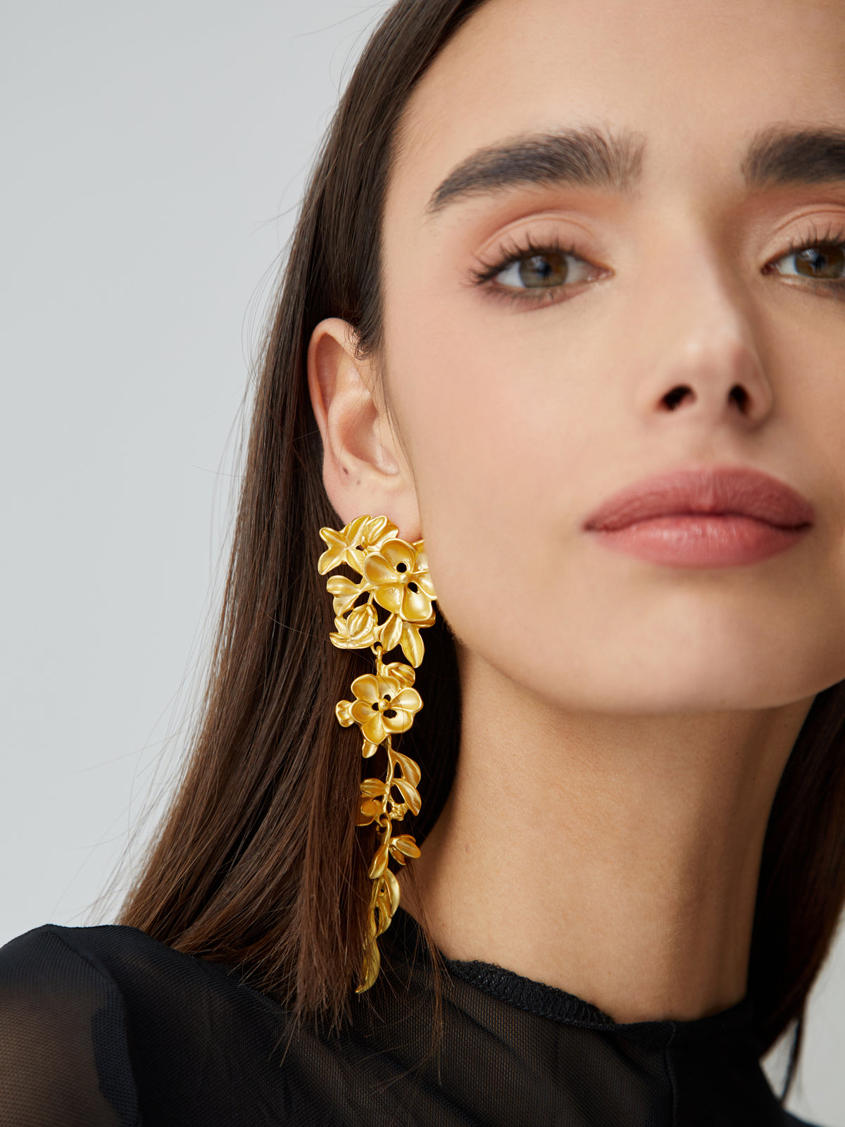 Liana | Floral Fringed Earrings