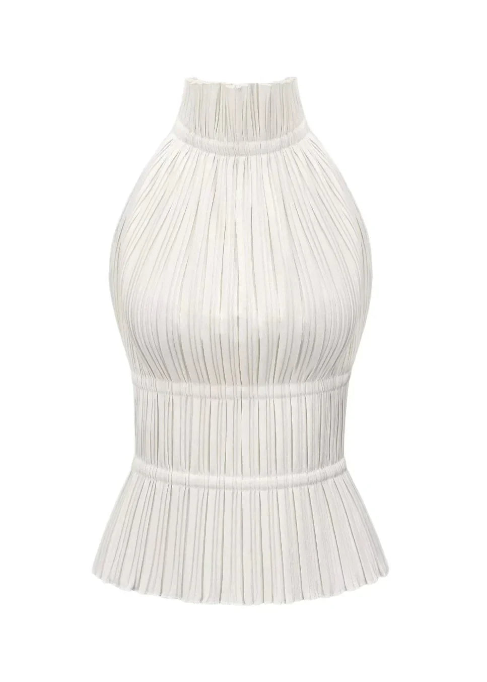 Lauren | Backless Pleated Top