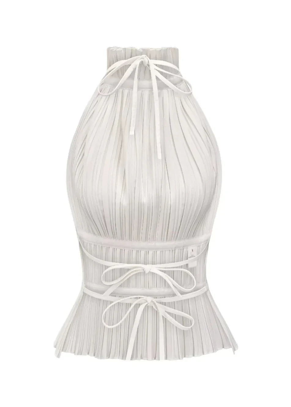 Lauren | Backless Pleated Top