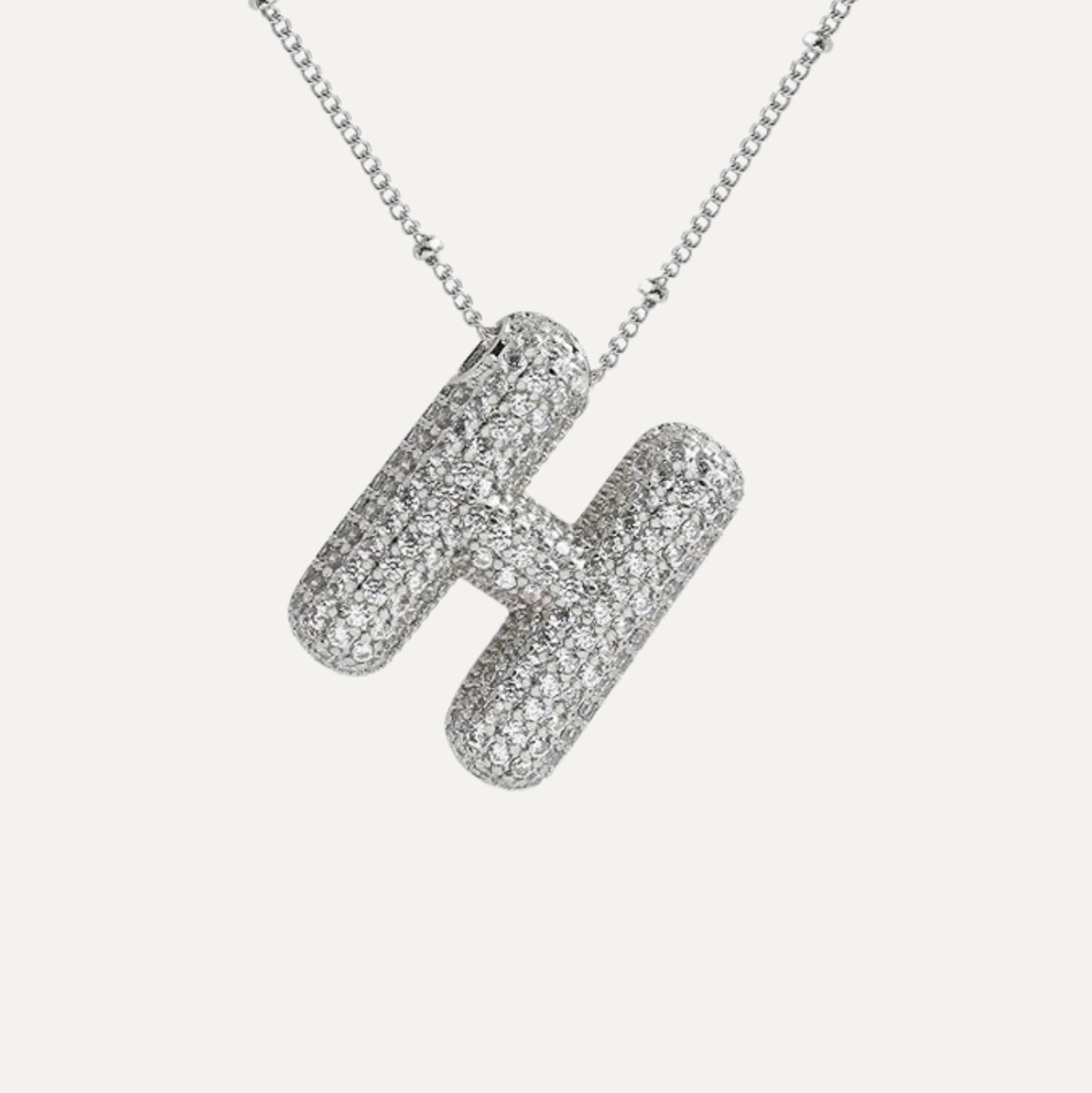 Savannah | Diamond Bubble Letter Necklace