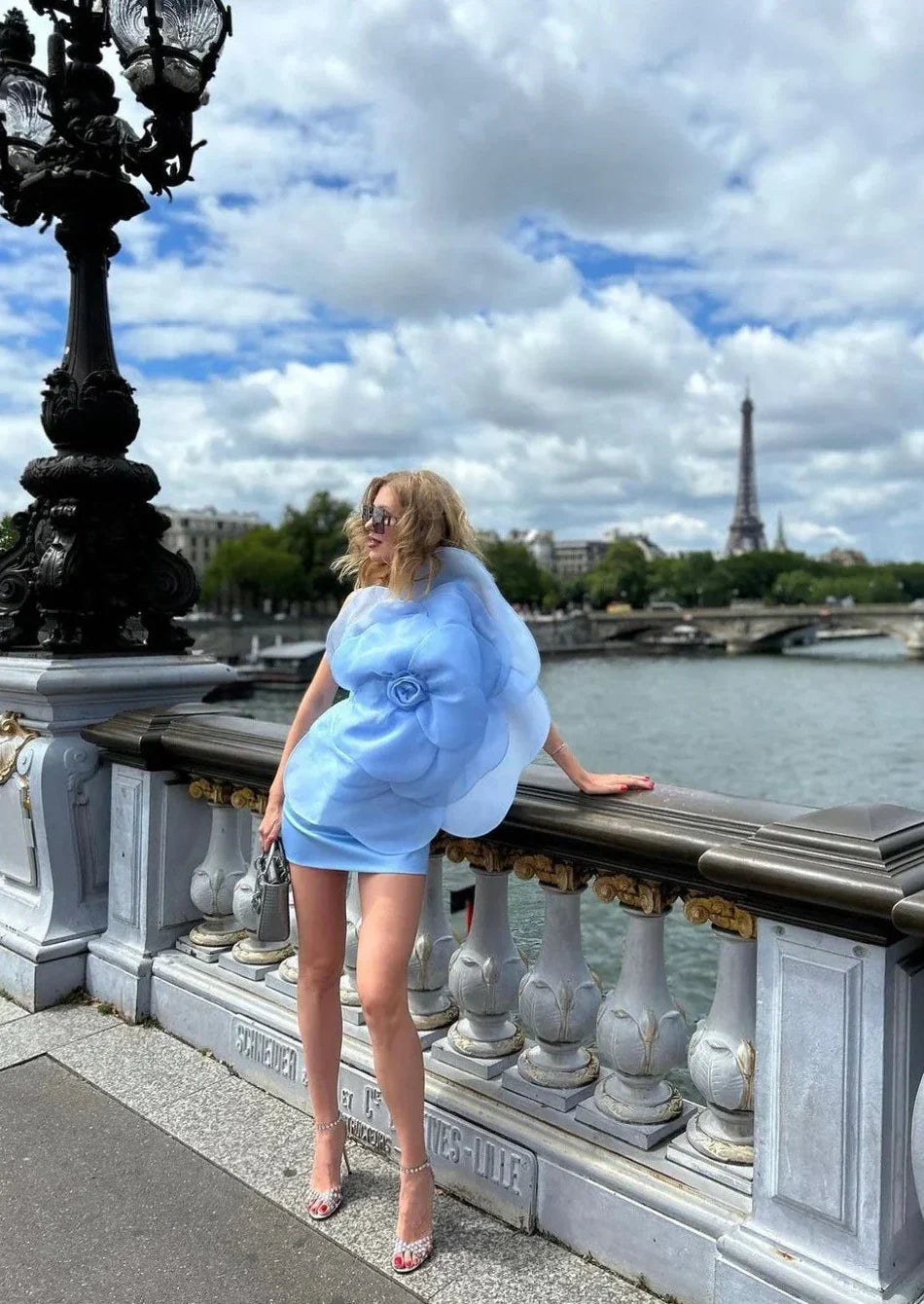 Bianca | Flower One Shoulder Mini Dress