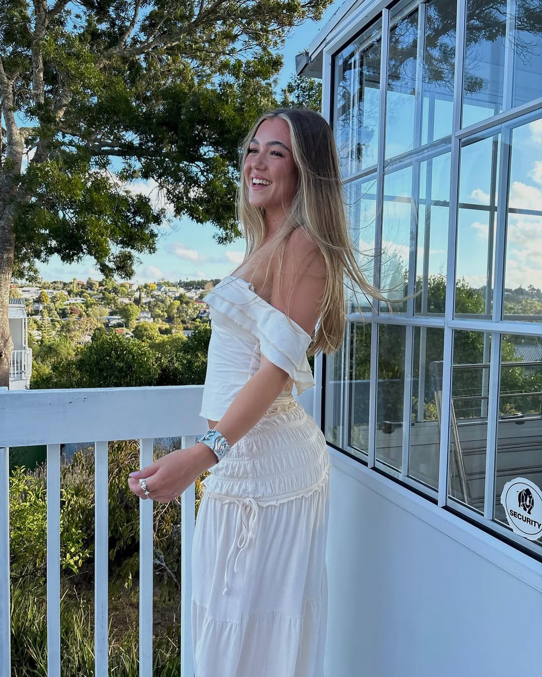 Paula | Maternity Ruffled Top with Maxi Skirt Boho Set