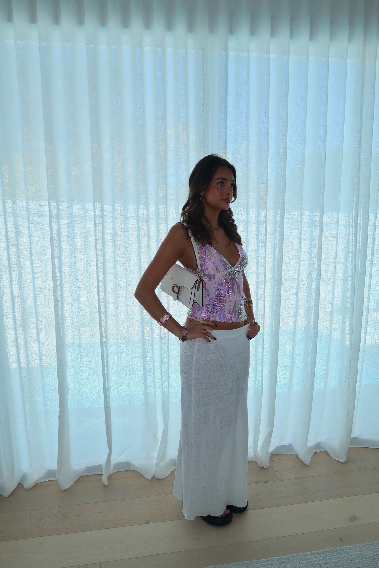 Ivanna | Sequin Halter Tank Top