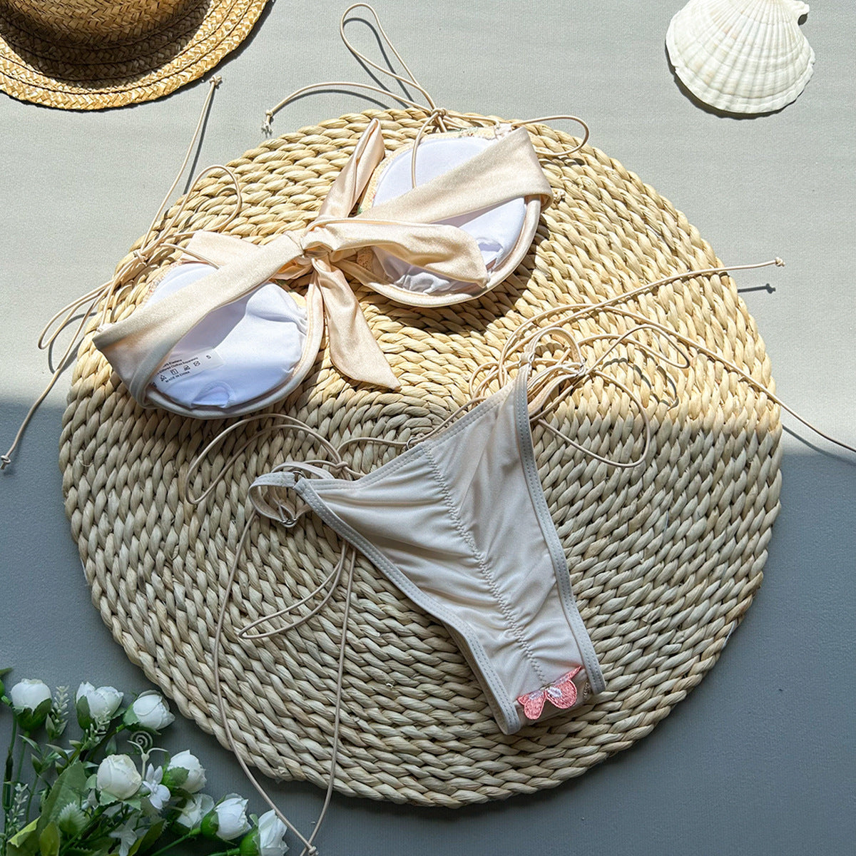 Novalee | Embroidery Split Swimsuit