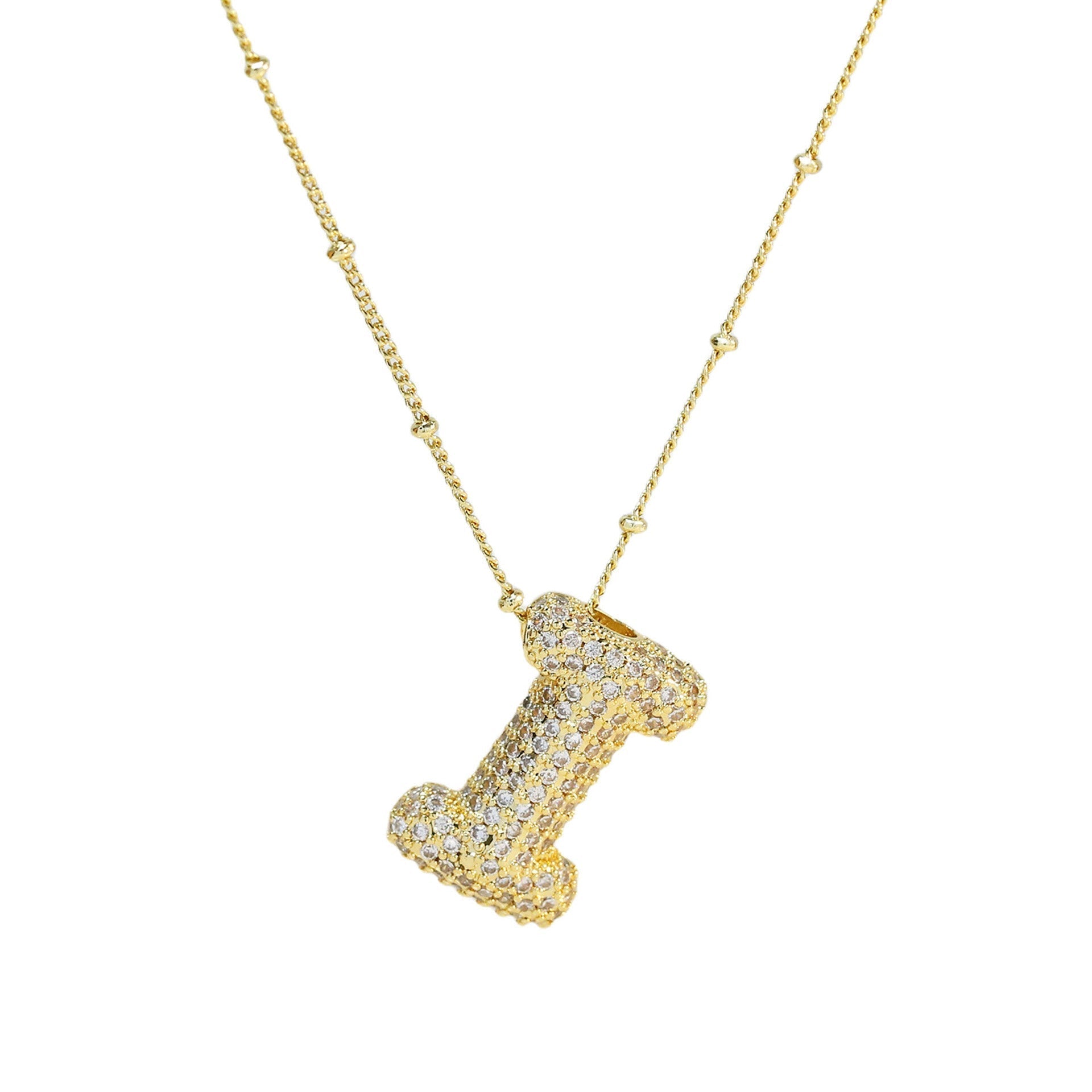 Savannah | Diamond Bubble Letter Necklace